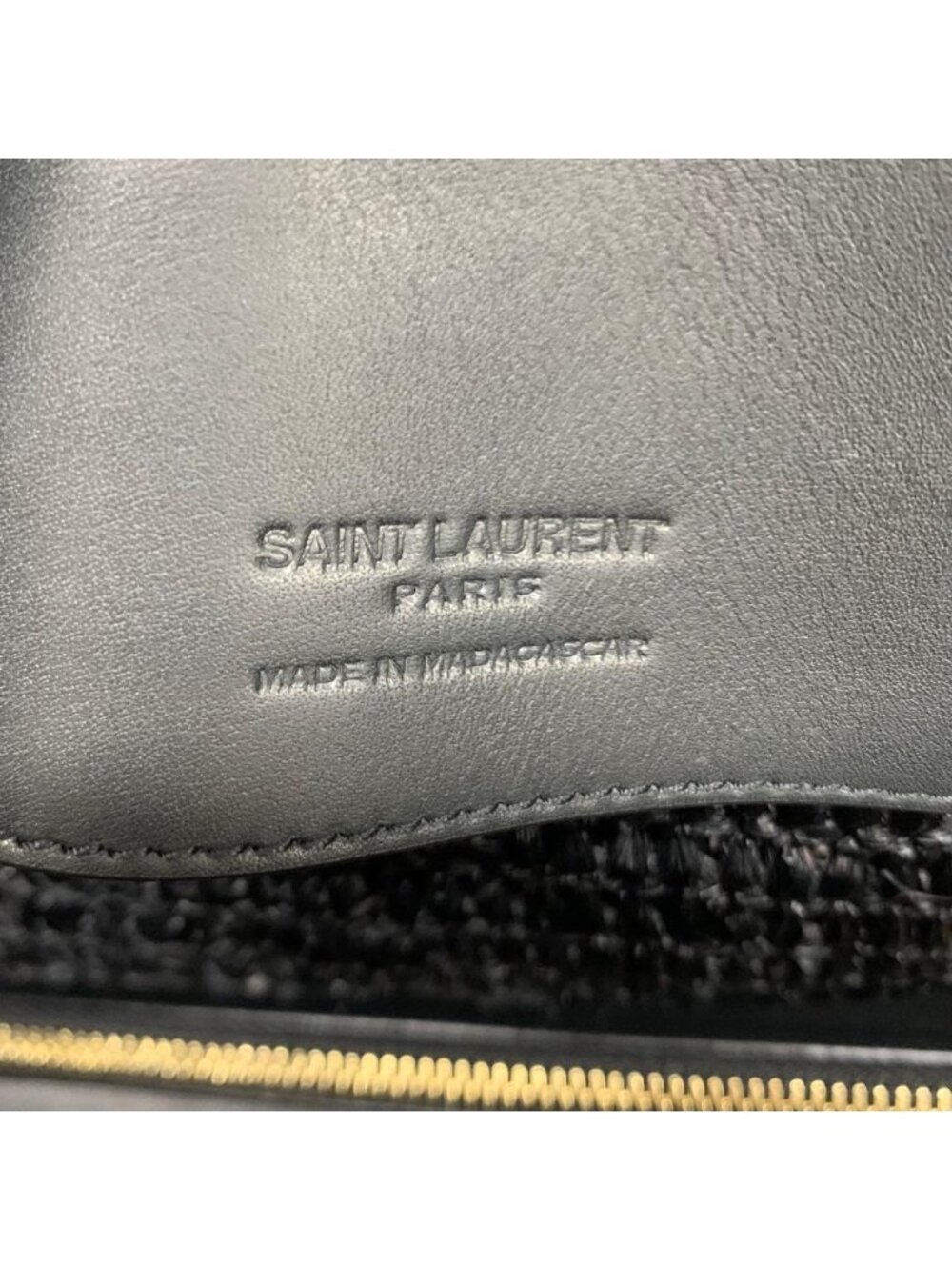 ★SOLD★ Saint Laurent Raffia YSL Logo Bucket - Picture 7 of 10